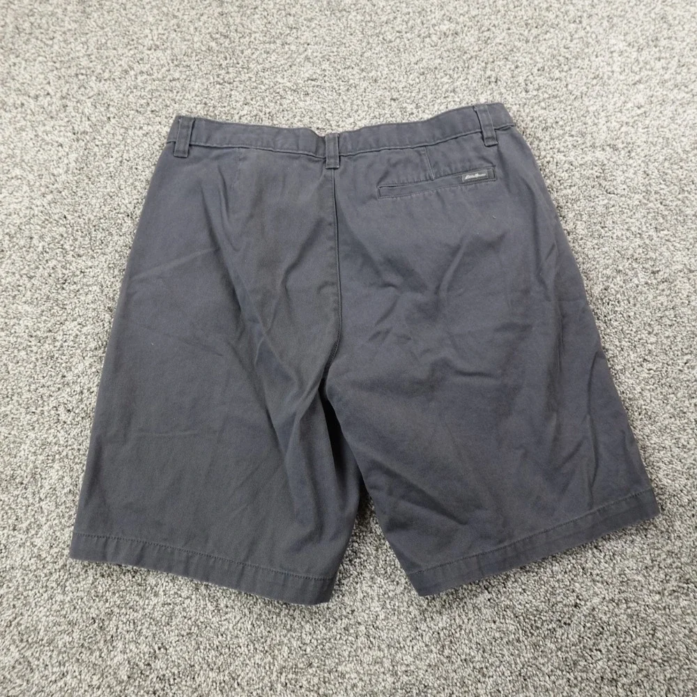 Eddie‎ Bauer Shorts Mens 34 Gray Chino Hiking Outdoor Flat Front Trail Camp Trek